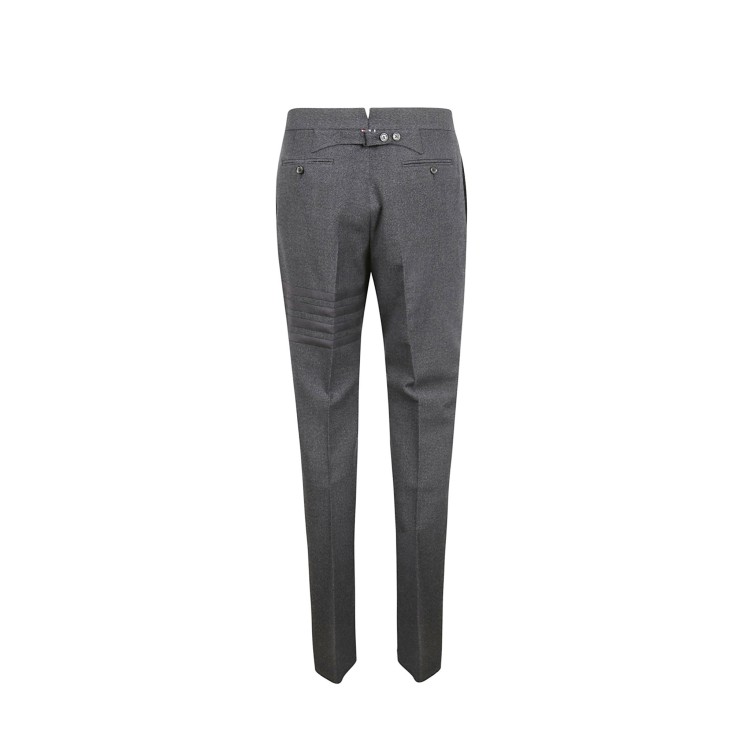Shop Thom Browne Classic Wool Trousers In Grey