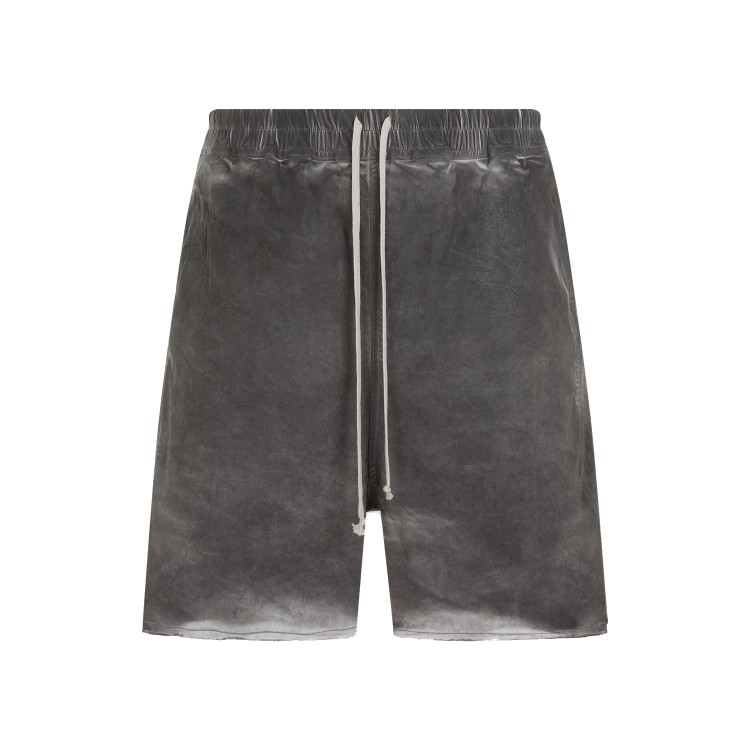 Shop Rick Owens Dark Dust Cotton Shorts In Grey