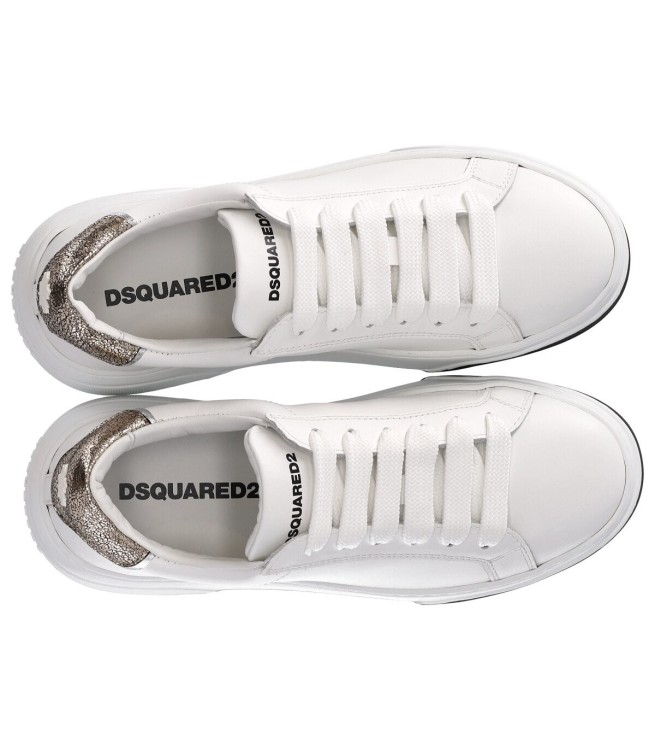 Shop Dsquared2 Bumper White Gold Sneaker