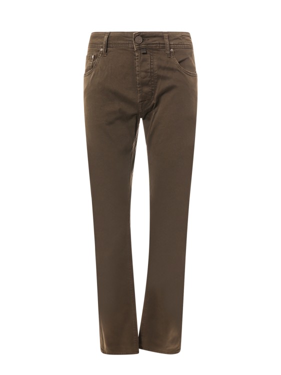 Shop Jacob Cohen Regular Slim Fit Cotton Trouser In Grey