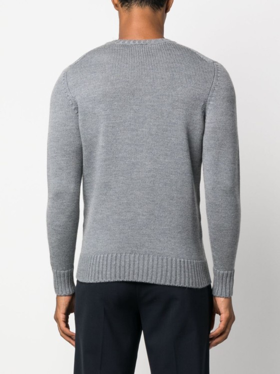 Shop Drumohr Grey Long-sleeved Sweaters