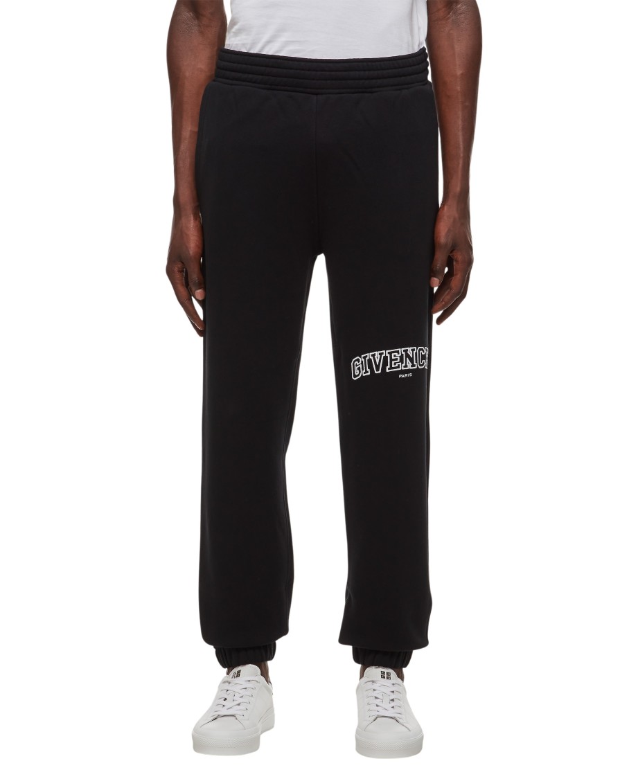 Givenchy Logo-embroidered Tapered Sweatpants In Black