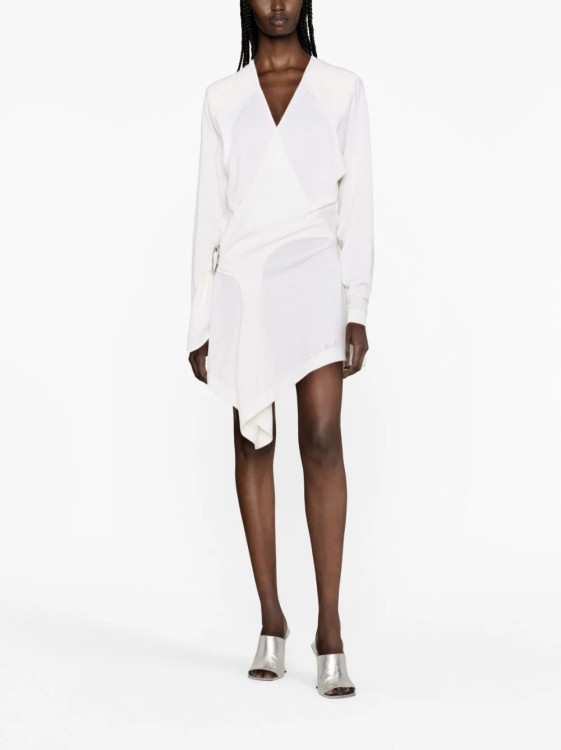 Shop Attico Hurley White Mini Dress