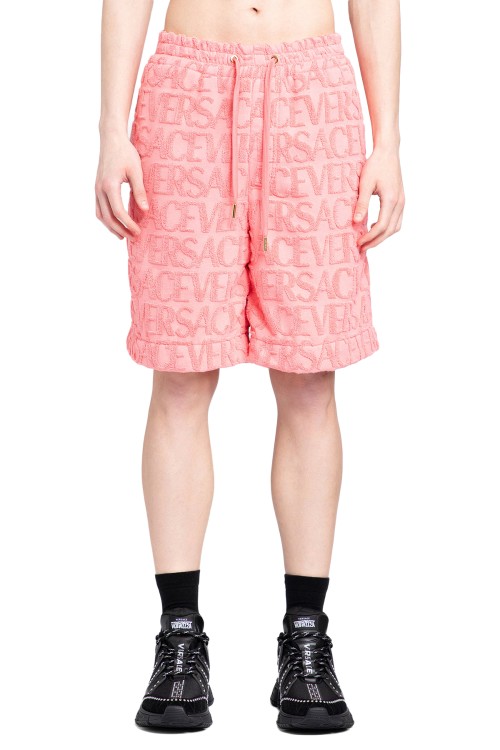 Versace Allover Shorts In Pink