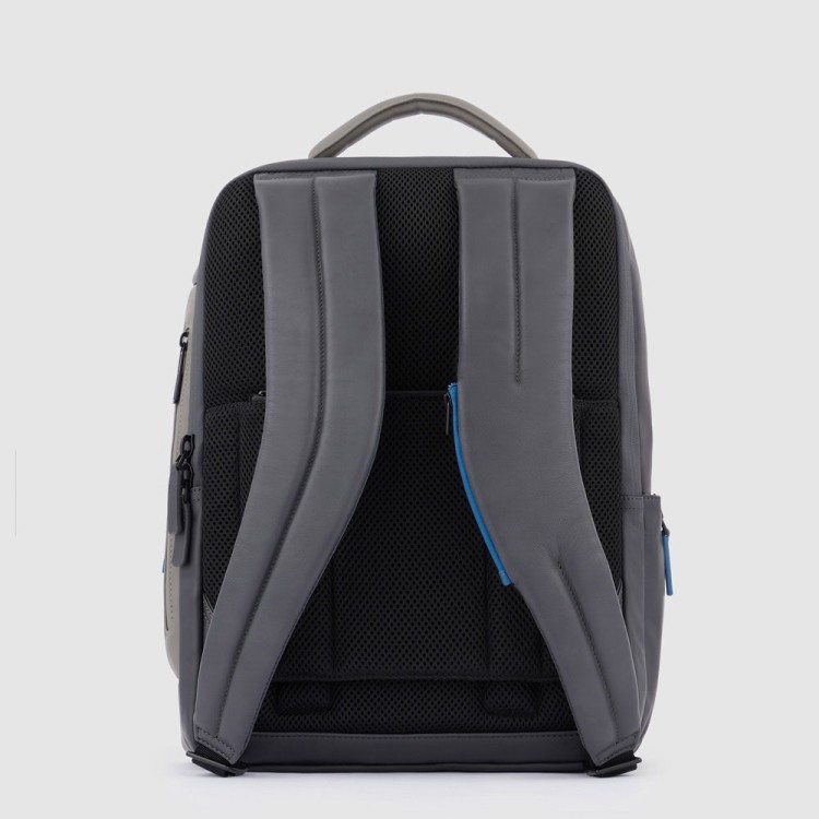 Shop Piquadro Pc And Ipad Backpack With Anti-theft Cable In Grey