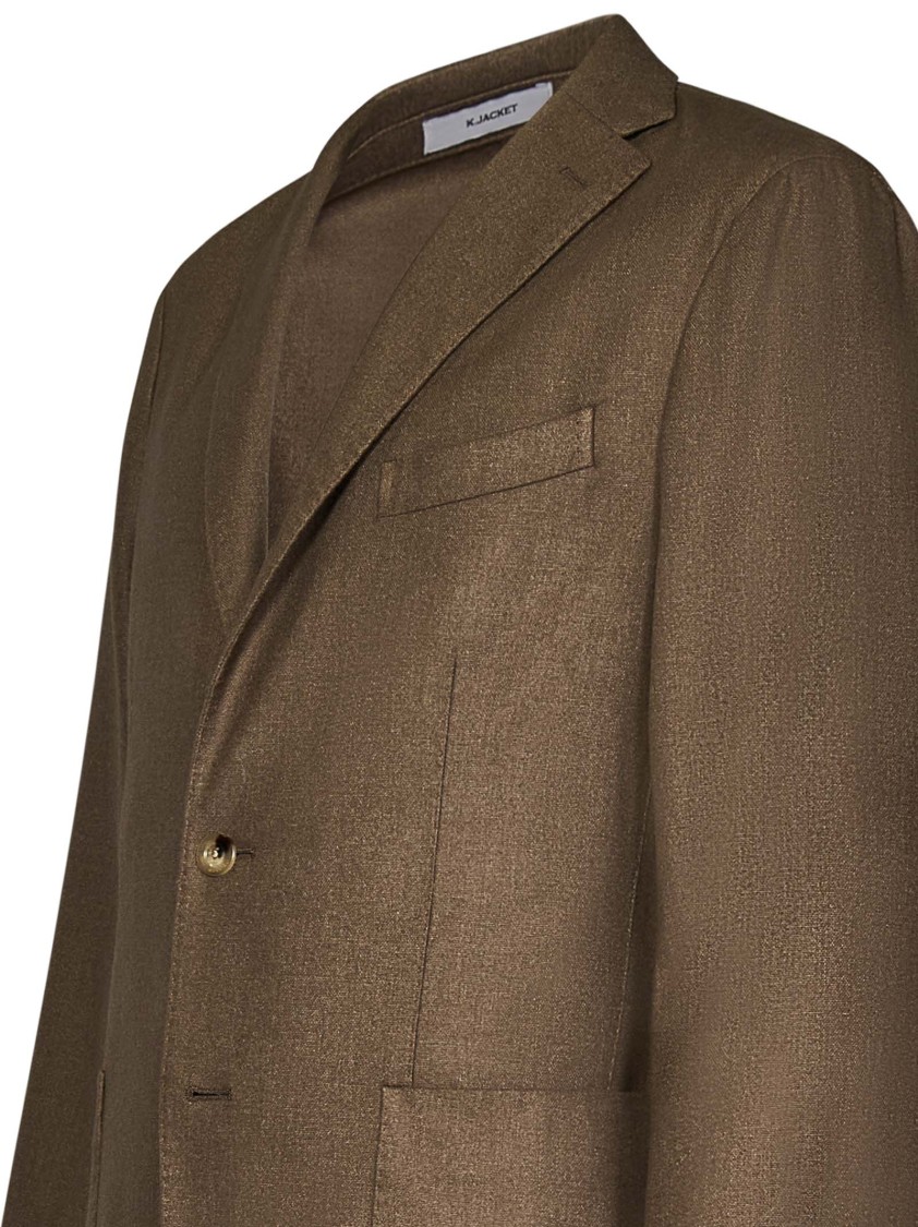 Boglioli K-jacket Jacket In Melange Wool In Brown