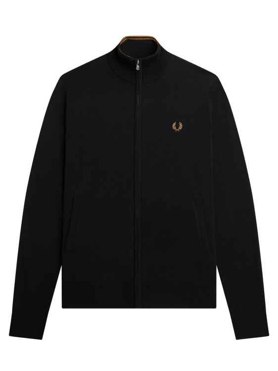 Shop Fred Perry Cotton And Wool Sweatshirt In Black