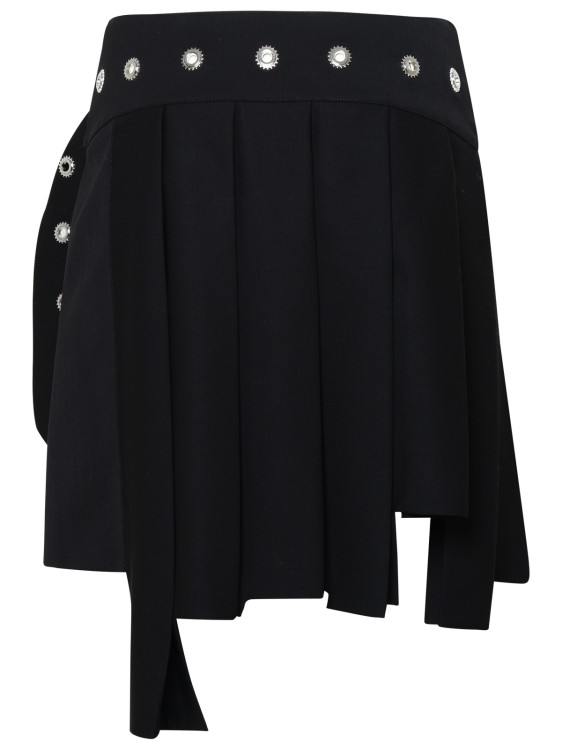 Shop Off-white Blend Pleated Miniskirt In Black