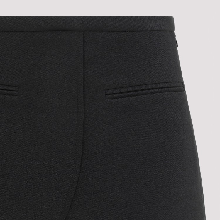 Shop Courrèges Ellipse Black Twill Mini Skirt