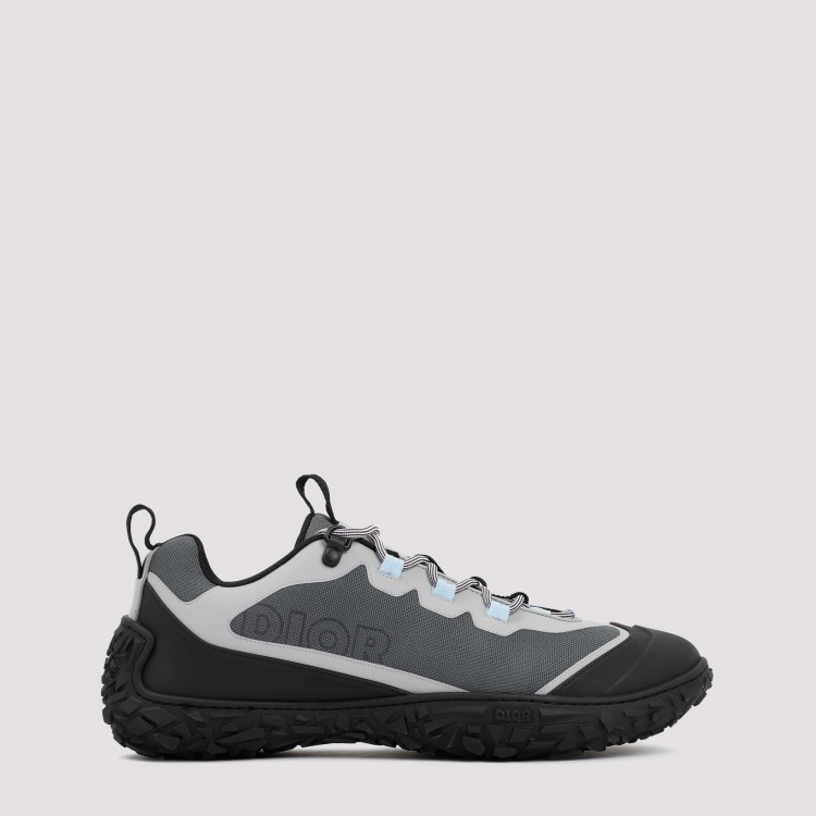Shop Dior Gray Izon Hiking Sneakers In Black