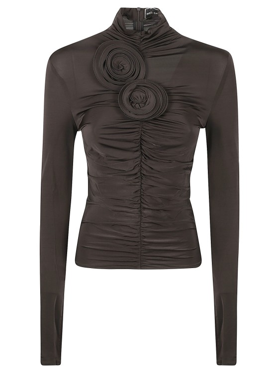 Shop Magda Butrym Off-shoulder Minidress In Black