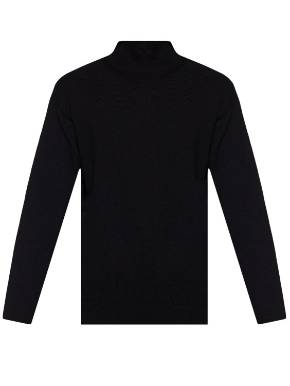 Shop Bottega Veneta Black Cashmere Turtleneck Sweater