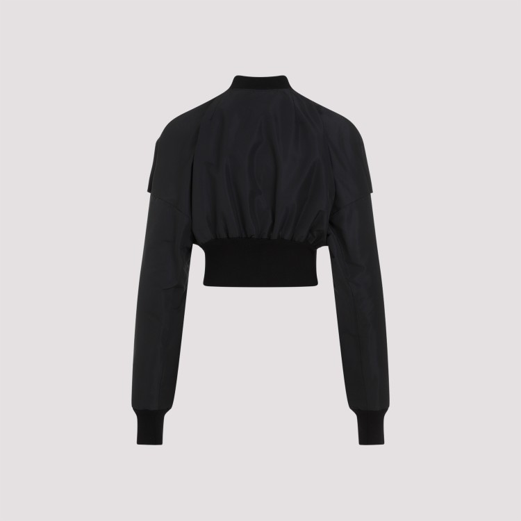 Shop Rick Owens Collage Black Polyester Bomber