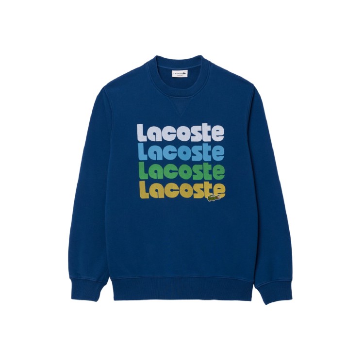 Lacoste Cotton Sweatshirt In Blue