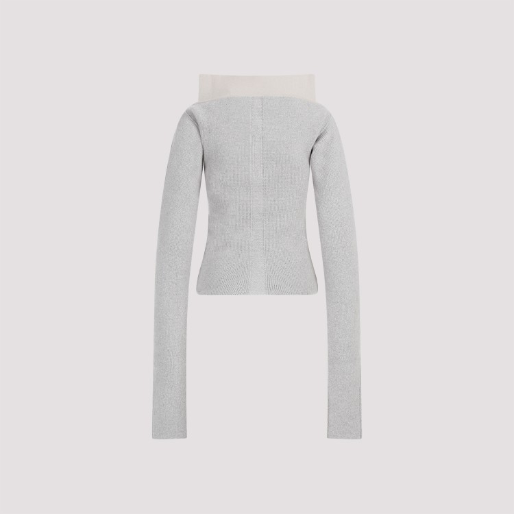 Shop Rick Owens Cowl Pearl Cashmere Pullover In White