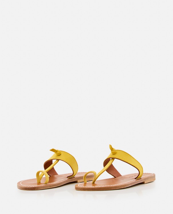 Shop Kjacques Ganges Leather Sandals In Yellow