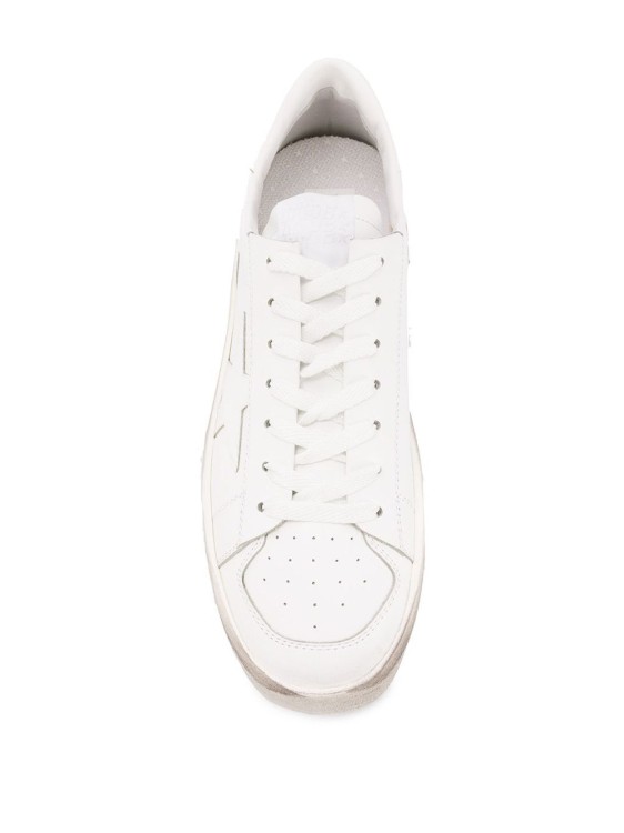 Shop Golden Goose White Round Toe Sneakers In Neutrals