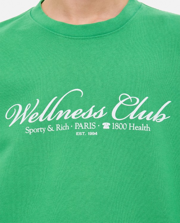Shop Sporty And Rich 1800 Health Crewneck Sweatshirt In Green