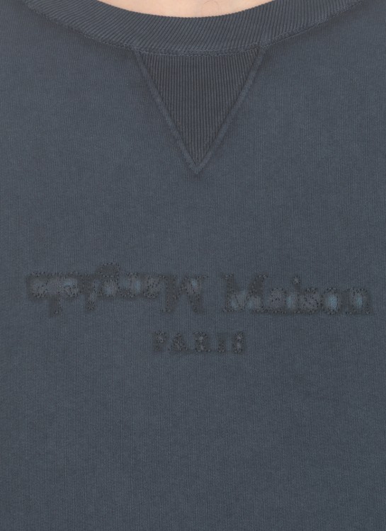 Shop Maison Margiela Sweatshirt With Inverse Logo In Black