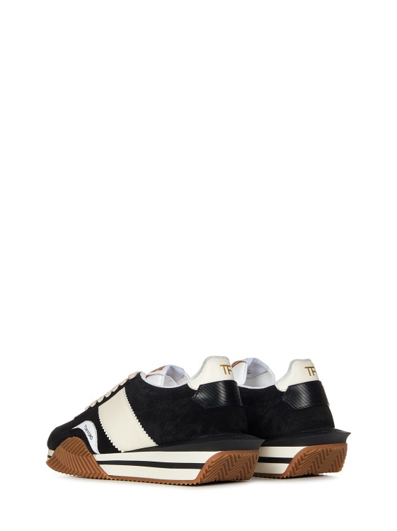 Shop Tom Ford Black Suede Sneakers
