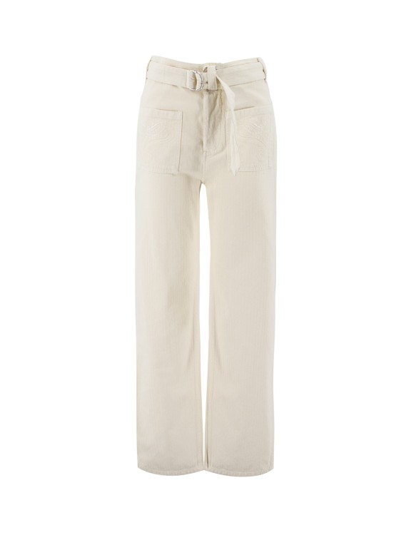 Etro Trousers With Belt In White