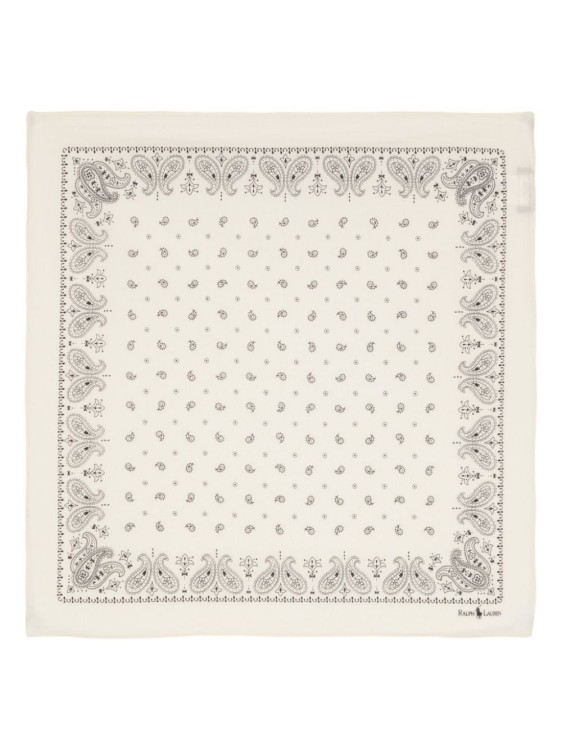 Polo Ralph Lauren Paisley-print Cotton Scarf In White