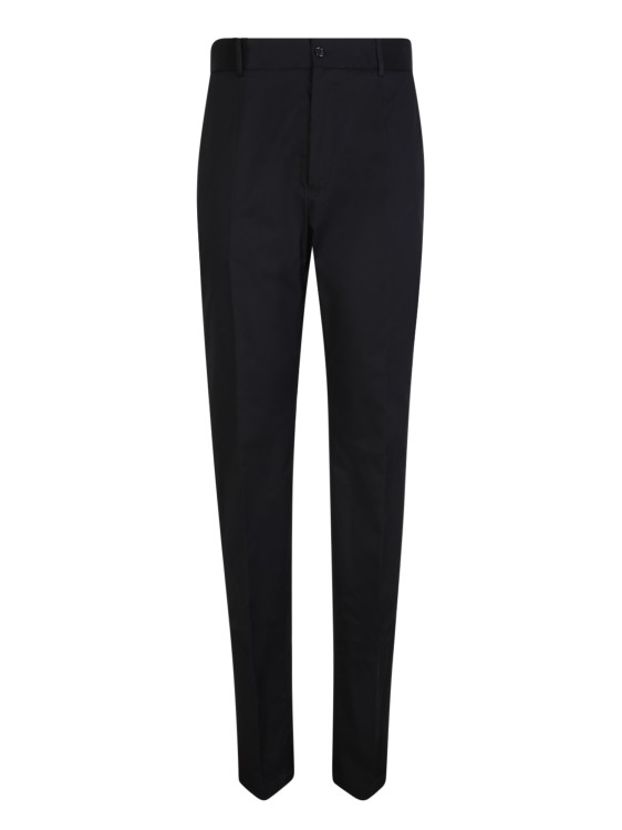 Dolce & Gabbana Stretch Straight-leg Trousers In Black