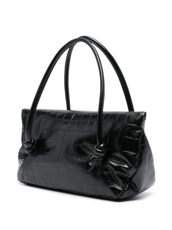 Shop Jil Sander Rolled Top Handle Black Bag