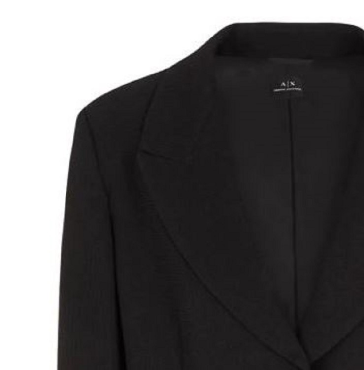 Shop Armani Exchange Black Single Breasted Jacket