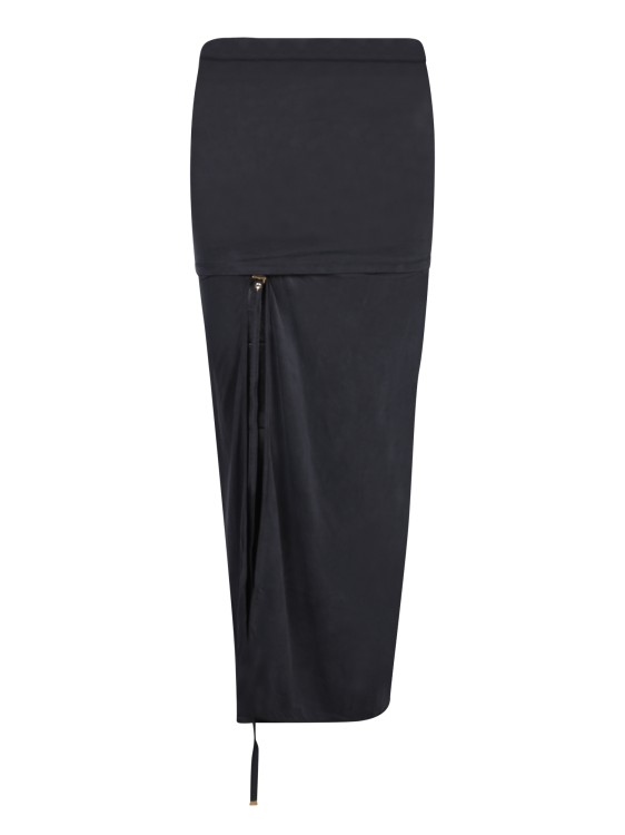 Jacquemus Pareo-style Split Skirt In Black
