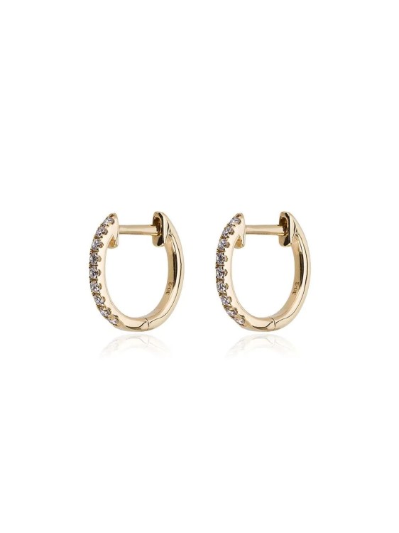 Rosa De La Cruz 18k Rose Gold And Diamond Huggie Hoops In Not Applicable