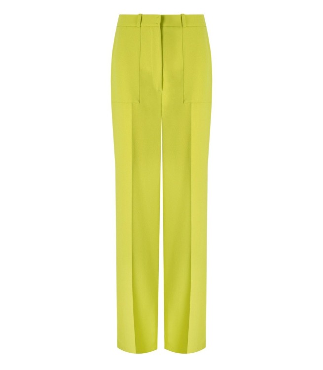 Shop Elisabetta Franchi Cedar Wide Leg Trousers In Green