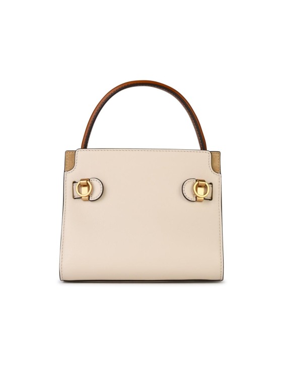 Tory Burch Lee Radziwill' Cream Leather Mini Bag In Neutrals