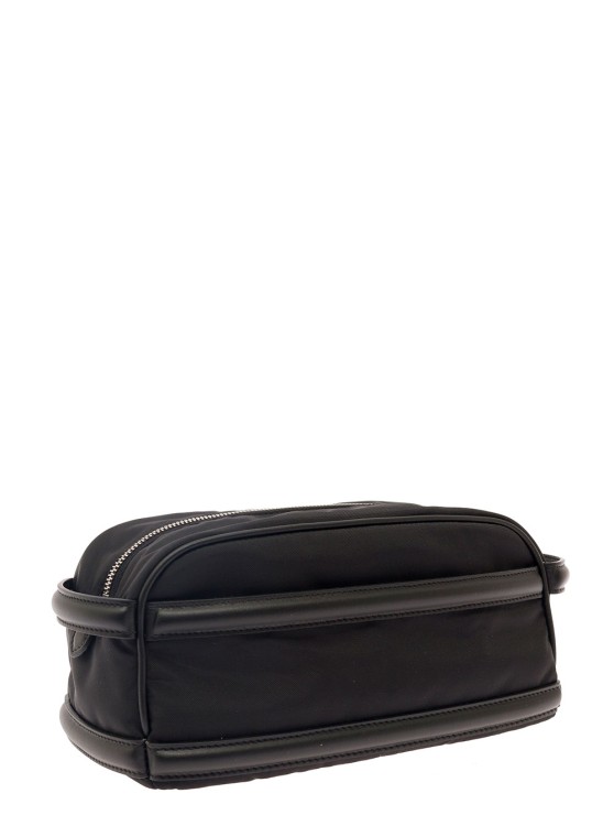 Shop Alexander Mcqueen Black Beauty Case With Harness Detail In Fabric And Leather