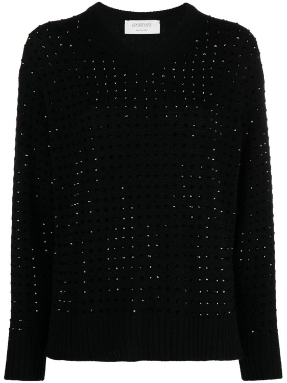 Shop Sportmax Fine-knit Jumper In Black