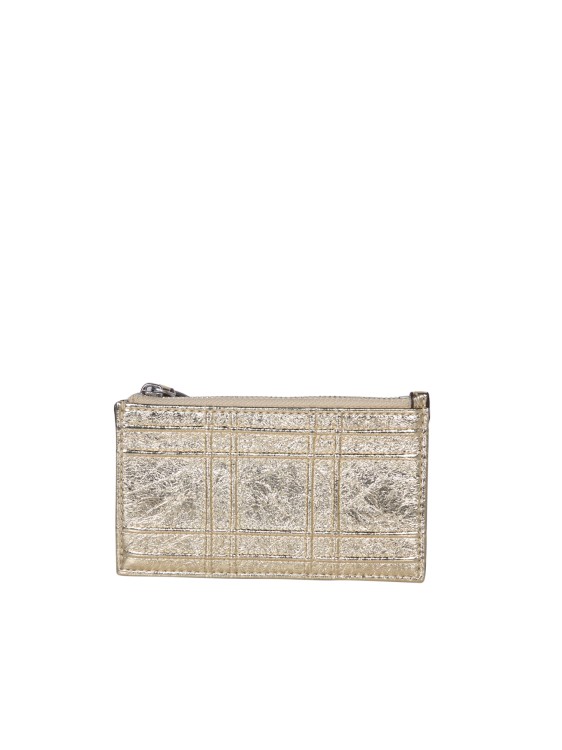 Tory Burch Metallic Leather Cardholder In Neutrals