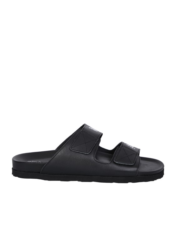 Shop Palm Angels Ideal For Summer: Sandal With Double Buckle  In Black