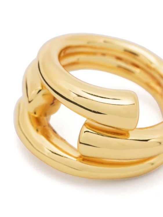Shop Federica Tosi Tube Polished Ring In Gold