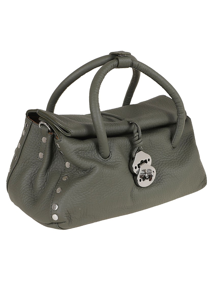 Shop Zanellato Green Shoulder Bag