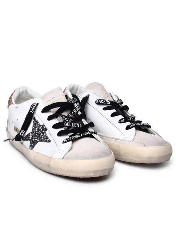 Shop Golden Goose Super-star Classic White Leather Sneakers