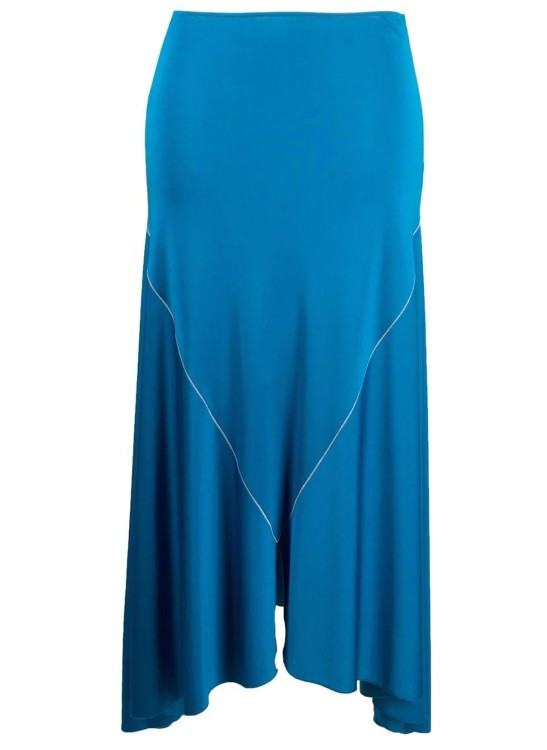 Shop Marni Draped Midi Skirt In Blue