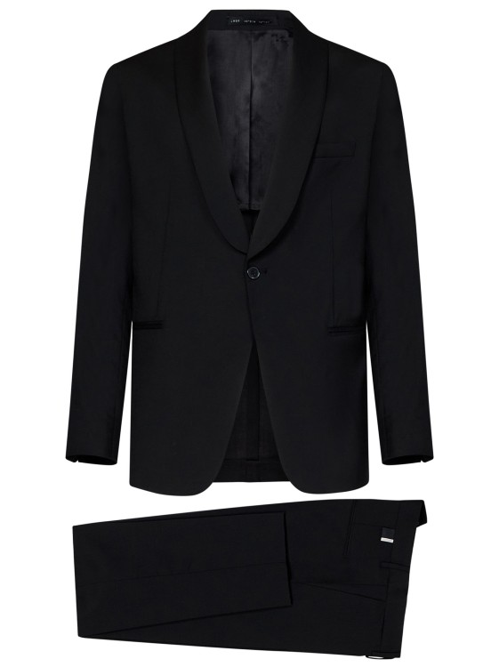Shop Low Brand Jet Black Wool Evening Suit
