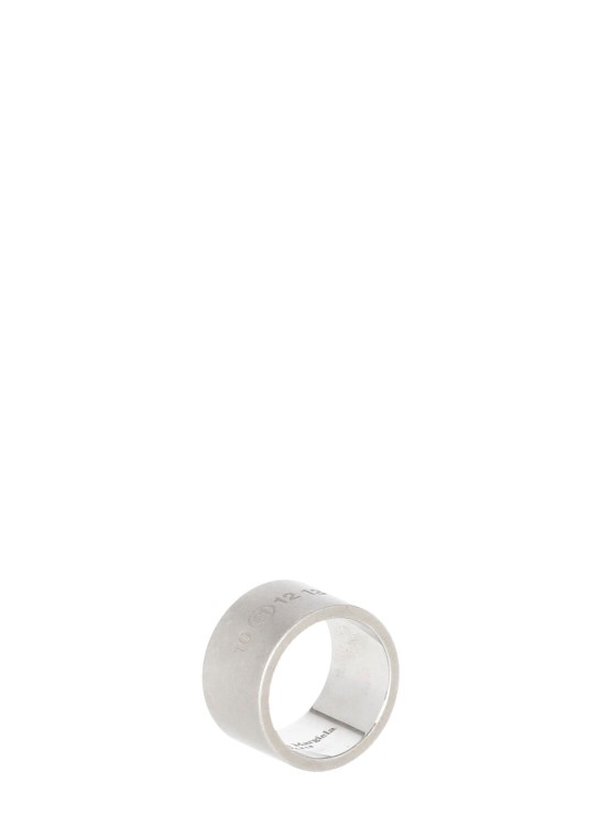 Maison Margiela Ring With Numeric Logo In Silver