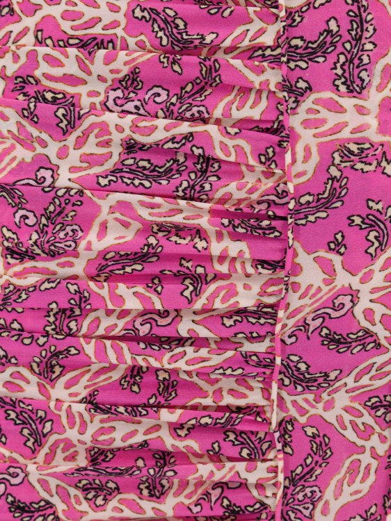 Shop Isabel Marant Pink Stretch Silk Skirt