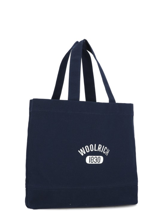Shop Woolrich Blue Cotton Shoulder Bag