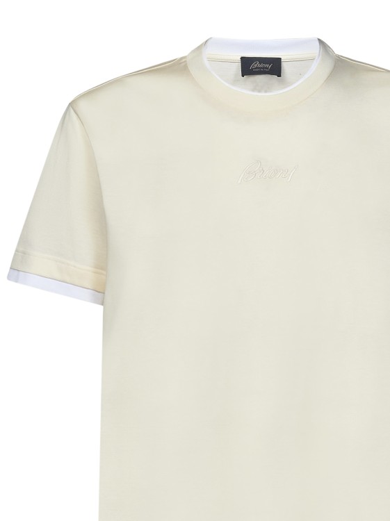 Shop Brioni Cream-colored T-shirt In Neutrals