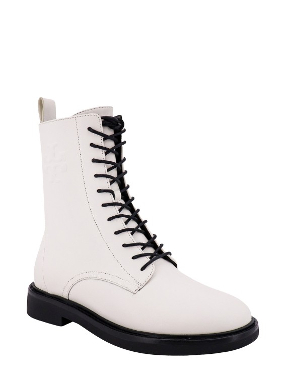 Shop Tory Burch White Leather Ankle Boots