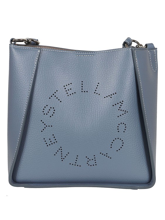 Stella Mccartney Shoulder Bag In Knurled Alter Mat In Blue