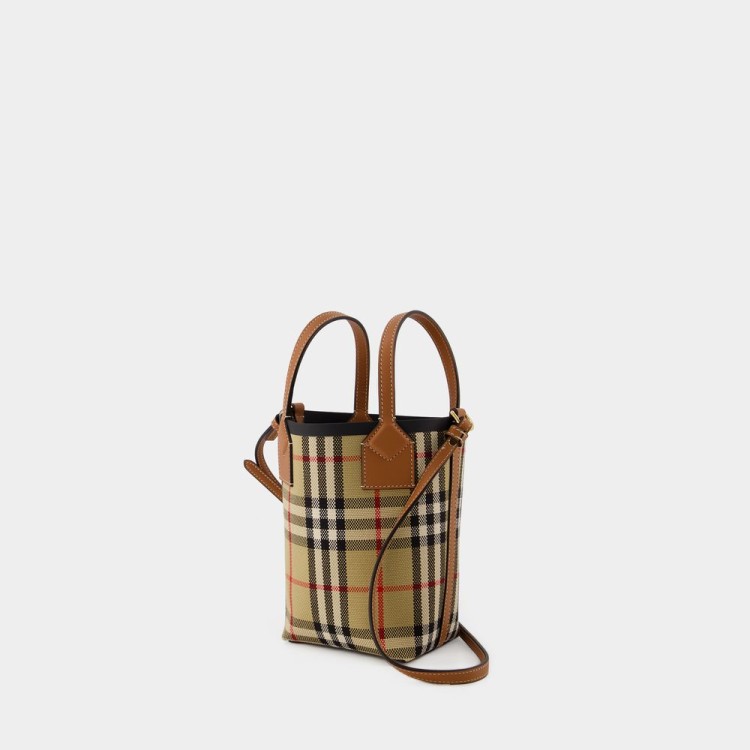 Shop Burberry Ls Mn London Bag - Leather - Beige In Brown
