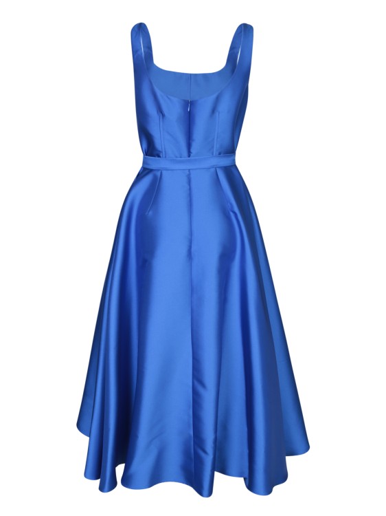 Shop Blanca Vita Mikado Fabric Midi Dress In Blue